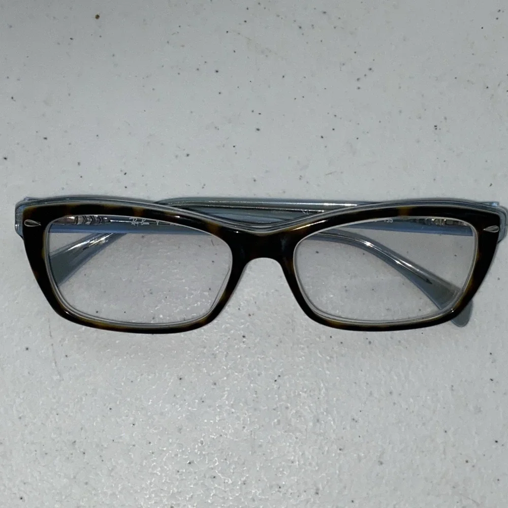 Ray Ban RB5255 Eyeglasses Glasses Frames Tortoise Brown Blue Full Rim 53-16-135